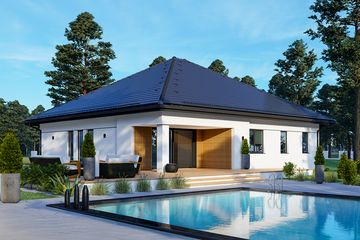  Projekt domu Sej-pro 071/1 energo (ELW1045) - projekt domu parterowego - Zdjęcie 1