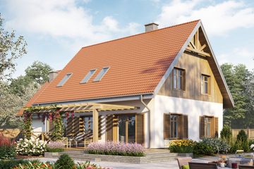  Projekt domu TK14G (WAK1109) - projekt domu parterowego z poddaszem - Zdjęcie 1