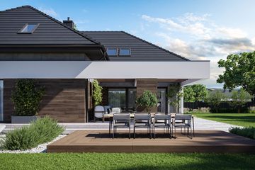  Projekt domu HomeKoncept 28 wariant 01 (KRX1140) - projekt domu parterowego z poddaszem - Zdjęcie 6