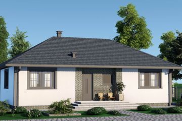  Projekt domu Domek na Piastowskiej 002 ES (SLF1109) - projekt domu parterowego - Zdjęcie 1