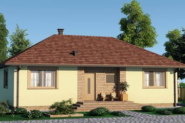  Projekt domu Domek na Piastowskiej 002 ES (SLF1109) - projekt domu parterowego - Zdjęcie 3