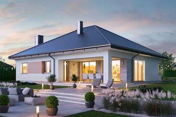  Projekt domu Domena 124 A (WRW1353) - projekt domu parterowego - Zdjęcie 1