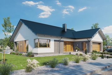 Projekt domu Domena 136 B (WRW1355) - projekt domu parterowego - Zdjęcie 1