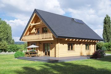  Projekt domu Gryfice 13 dw (KRP2460) - projekt domu parterowego z poddaszem - Zdjęcie 1