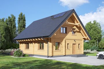  Projekt domu Gryfice 13 dw (KRP2460) - projekt domu parterowego z poddaszem - Zdjęcie 2
