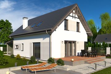  Projekt domu Trypolis 8 (SLN2718) - projekt domu parterowego z poddaszem - Zdjęcie 2