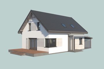  Projekt domu Trypolis 8 (SLN2718) - projekt domu parterowego z poddaszem - Zdjęcie 3