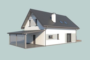  Projekt domu Trypolis 8 (SLN2718) - projekt domu parterowego z poddaszem - Zdjęcie 4