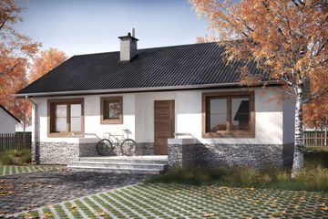  Projekt domu Oban III LMB96b (WRB1624) - projekt domu parterowego - Zdjęcie 2