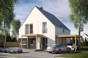  Projekt domu Lyon II DCP378a (WOB1747) - projekt domu parterowego z poddaszem - Zdjęcie 1