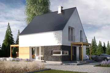  Projekt domu Lyon II DCP378a (WOB1747) - projekt domu parterowego z poddaszem - Zdjęcie 2