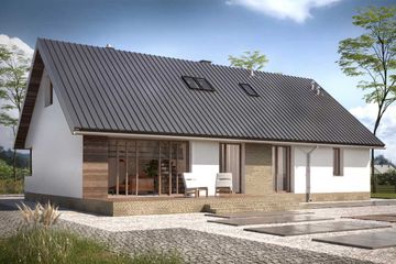  Projekt domu Rodos LMP379 (WRB1623) - projekt domu parterowego z poddaszem - Zdjęcie 3