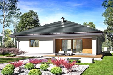  Projekt domu Eryk bis z garażem 1-st. [A] (WRF2285) - projekt domu parterowego - Zdjęcie 2