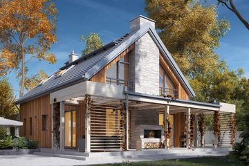  Projekt domu Weranda 4 (BSA2283) - projekt domu parterowego z poddaszem - Zdjęcie 1