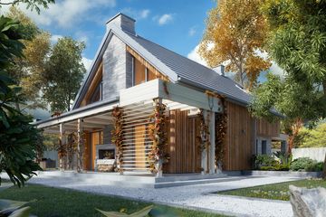  Projekt domu Weranda 4 (BSA2283) - projekt domu parterowego z poddaszem - Zdjęcie 3