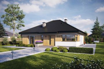  Projekt domu TK64 (WBE1003) - projekt domu parterowego - Zdjęcie 3