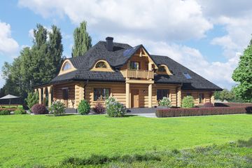  Projekt domu Chmielniki dw 66 (KRP2462) - projekt domu parterowego z poddaszem - Zdjęcie 1