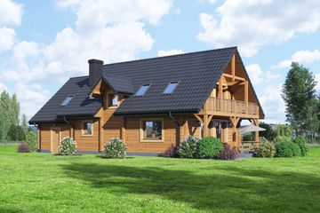  Projekt domu Milicz 23 dw (KRP2463) - projekt domu parterowego z poddaszem - Zdjęcie 2