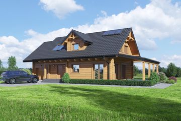  Projekt domu Osiek 45 dw (KRP2464) - projekt domu parterowego z poddaszem - Zdjęcie 1