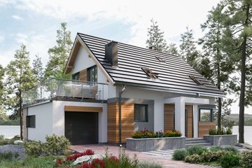  Projekt domu Figa (1708) (KRD2856) - projekt domu parterowego z poddaszem - Zdjęcie 1