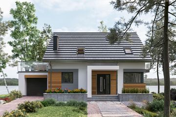  Projekt domu Figa (1708) (KRD2856) - projekt domu parterowego z poddaszem - Zdjęcie 2