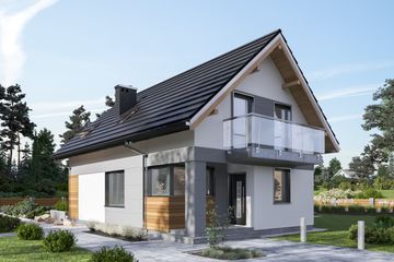  Projekt domu Mrówka (1704) (KRD2857) - projekt domu parterowego z poddaszem - Zdjęcie 1