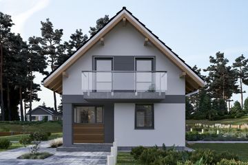  Projekt domu Mrówka (1704) (KRD2857) - projekt domu parterowego z poddaszem - Zdjęcie 2