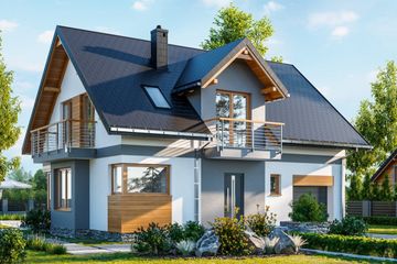  Projekt domu Witek (1705) (KRD2858) - projekt domu parterowego z poddaszem - Zdjęcie 1