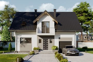  Projekt domu Zofia Bobo (1706) (KRD2859) - projekt domu parterowego z poddaszem - Zdjęcie 2