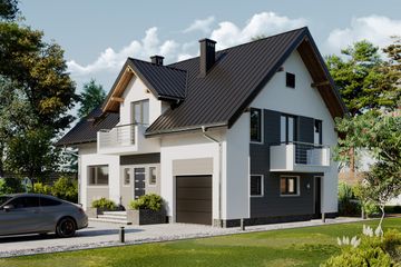  Projekt domu Zofia Bobo (1706) (KRD2859) - projekt domu parterowego z poddaszem - Zdjęcie 3