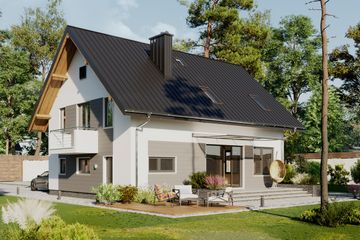  Projekt domu Zofia Bobo (1706) (KRD2859) - projekt domu parterowego z poddaszem - Zdjęcie 4