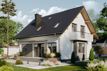  Projekt domu Zofia Bobo (1706) (KRD2859) - projekt domu parterowego z poddaszem - Zdjęcie 6