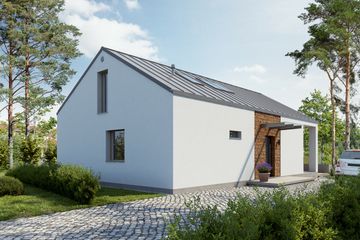  Projekt domu eko Typowy 54 (KKE1053) - projekt domu parterowego z poddaszem - Zdjęcie 3