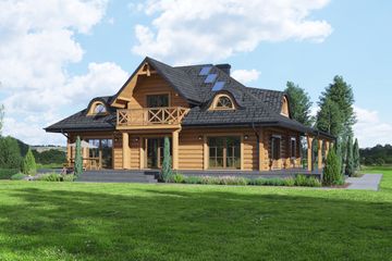  Projekt domu Chmielniki średnie dw 25 (KRP2466) - projekt domu parterowego z poddaszem - Zdjęcie 2