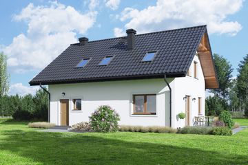  Projekt domu Miłosna średnia 3 (KRP2459) - projekt domu parterowego z poddaszem - Zdjęcie 2