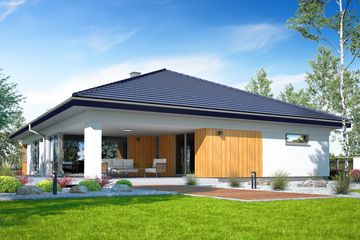 Projekt domu Bursztyn II z garażem 2-st. [A1] (WRF2286) - projekt domu parterowego - Zdjęcie 1