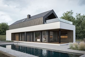  Projekt domu HomeKoncept 87 (KRX1143) - projekt domu parterowego z poddaszem - Zdjęcie 1