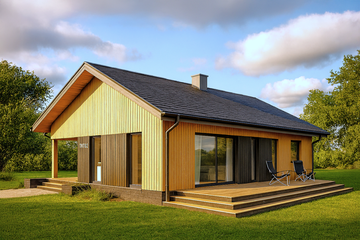  Projekt domu TK102 (WBE1000) - projekt domu parterowego - Zdjęcie 1