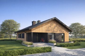  Projekt domu TK102 (WBE1000) - projekt domu parterowego - Zdjęcie 1