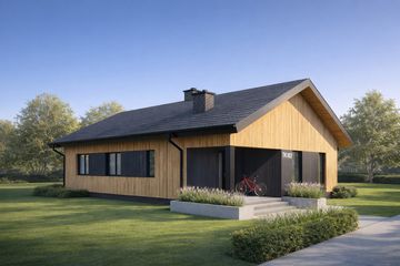  Projekt domu TK102 (WBE1000) - projekt domu parterowego - Zdjęcie 2