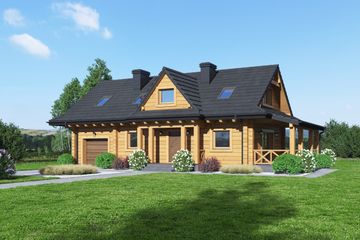  Projekt domu Zawoja dw 25 (KRP2467) - projekt domu parterowego z poddaszem - Zdjęcie 1