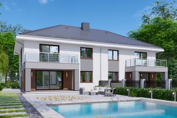  Projekt domu APS 330 wariant 2 DWU (LUA1511) - projekt domu z pełnym piętrem - Zdjęcie 3