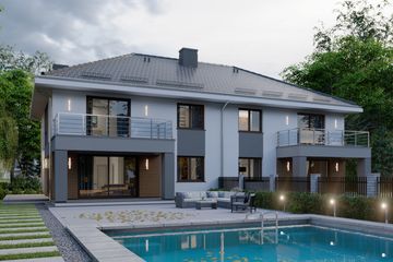  Projekt domu APS 330 wariant 2 DWU (LUA1511) - projekt domu z pełnym piętrem - Zdjęcie 4