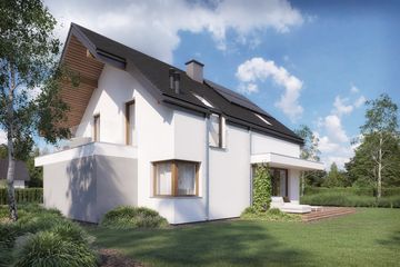  Projekt domu DomStudio 10 (KCD1012) - projekt domu parterowego z poddaszem - Zdjęcie 4