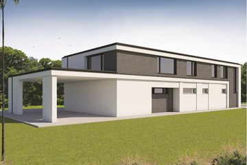  Projekt budynku usługowego Budynek usługowy AMB-465 (SKA1118) - projekt budynku z pełnym piętrem - Zdjęcie 2