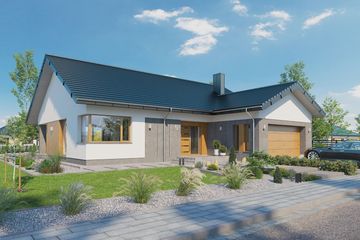  Projekt domu Domena 135 B1 (WRW1359) - projekt domu parterowego - Zdjęcie 1