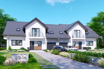  Projekt domu APS 194 NEW dwulokalowy (LUA1512) - projekt domu parterowego z poddaszem - Zdjęcie 2