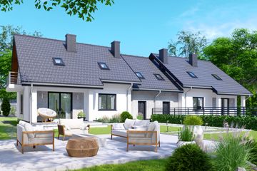  Projekt domu APS 194 NEW dwulokalowy (LUA1512) - projekt domu parterowego z poddaszem - Zdjęcie 3