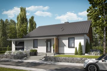  Projekt domu letniskowego Barbados 3A dom letniskowy z garażem (SLN2719) - projekt domu parterowego - Zdjęcie 1