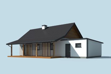  Projekt domu letniskowego Barbados 3A dom letniskowy z garażem (SLN2719) - projekt domu letniskowego parterowego - Zdjęcie 4